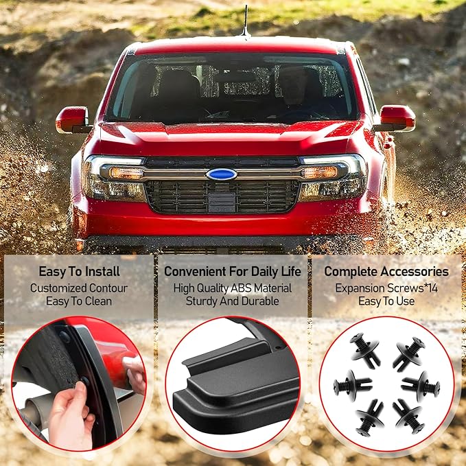 Mud Flaps for Ford Maverick 2025 2024 2023 2022,Upgrade Splash Guards 4PCS Mudguard Replacement for Maverick Accessories,No Drilling Required All Weather Fender Front Rear Mud Grards