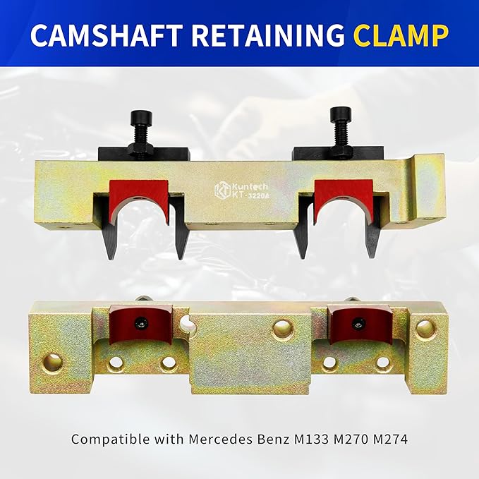 17PCS Engine Timing Tool Kit with Fuel Injector Remover Installer Tool, Compatible with Mercedes Benz M133 M264 M270 M274, Camshaft Locking Alignment Timing Tools Set