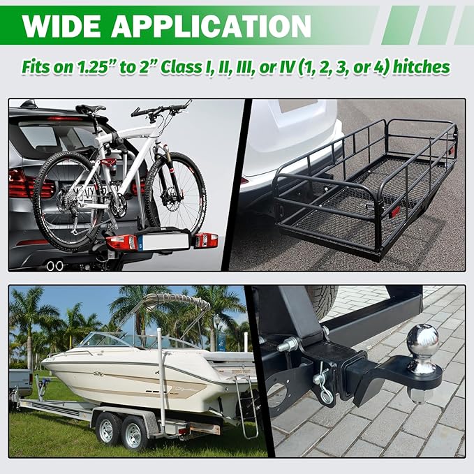 Hitch Tightener, Heavy Duty Anti-Rattle Hitch Stabilizer for 2" Hitch, Trailer Hitch Stabilizer with Rubber Isolator & Wrench for Hitch Mount, Cargo Carrier, Bike Rack (1 Pack, Green & Black)