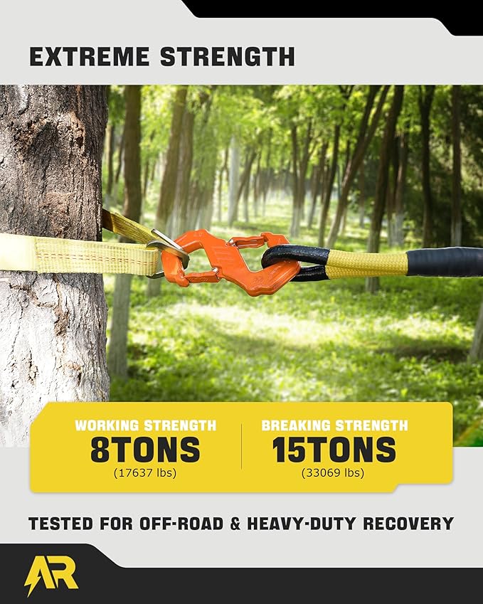 3/8" S Tow Hook, G80 Steel Quick Winch Shackle 33,000Lbs Break Strength, Heavy Duty Off-Road Recovery Connect Hook for SUV, Truck, Trailer & Towing Applications, Orange