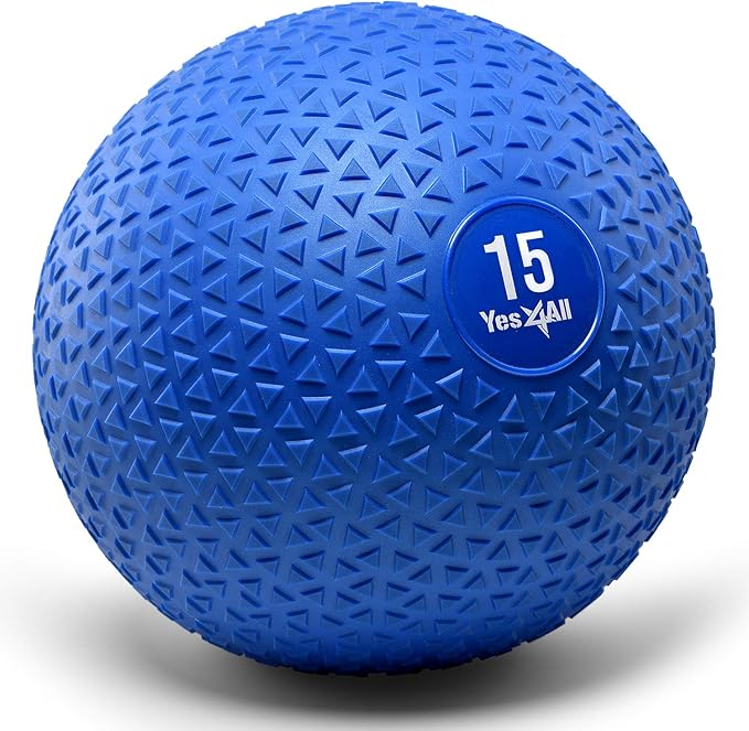 Yes4All Slam Balls, 10-40lb Weighted Ball Weight, Durable PVC Sand Filled Workout Dynamic Slam Ball for Core Strengthen