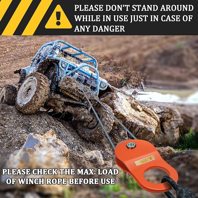 TICONN 10 Ton Winch Snatch Block Towing Pulley Blocks 22,000 LBS Capacity, Heavy Duty Offroad Recovery Accessory for Truck, Tractor, ATV & UTV