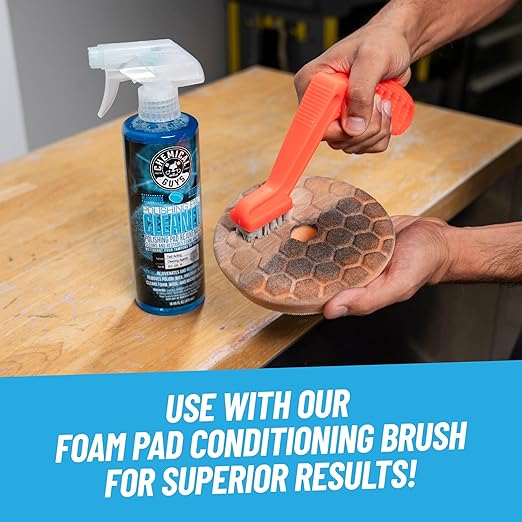 Chemical Guys BUF_333_16 Foam and Wool Polishing Pad Cleaner, Citrus-Based, 16 fl oz
