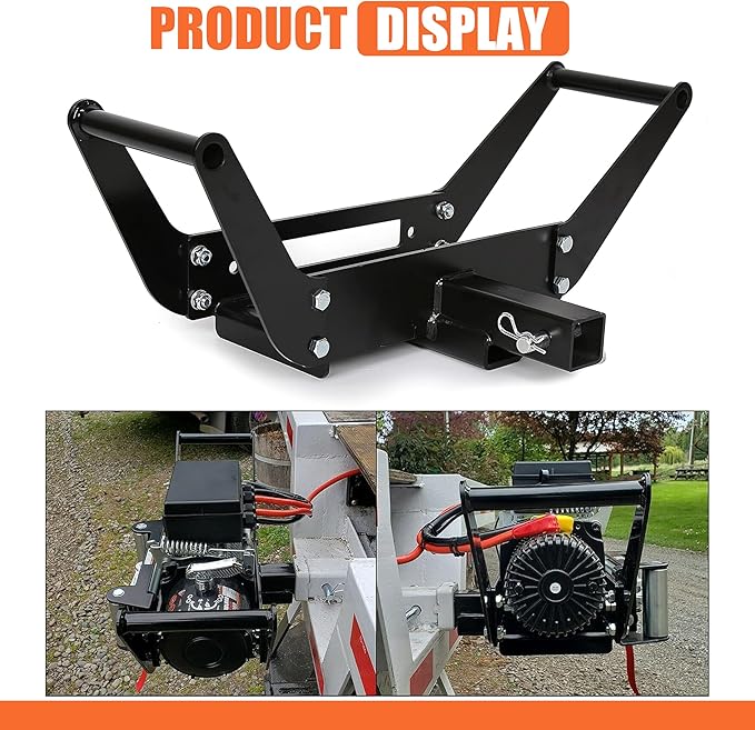 ECOTRIC 10x 4 1/2 Cradle Winch Mount Mounting Plate 8000-13,000 Lb Capacity Winch Mounting Hitch Receiver Recovery Winches Foldable