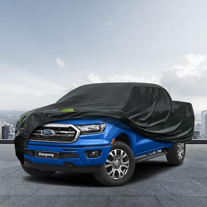 Truck Cover Waterproof Custom Fit Ford Ranger (1998-2025), 7 Layers Heavyweight Pickup Car Cover Outdoor Indoor Sun UV Rain Snow Wind Protection.