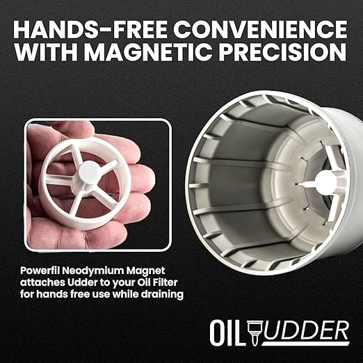 X Oil Change Tool - Fits Oil Filters Up to 2.75" Diameter - Spill-Free Oil Filter Funnel with Magnet - Hands Free Magnetic Hold to Filter - Durable Nitrile Rubber Construction Maximum Grip