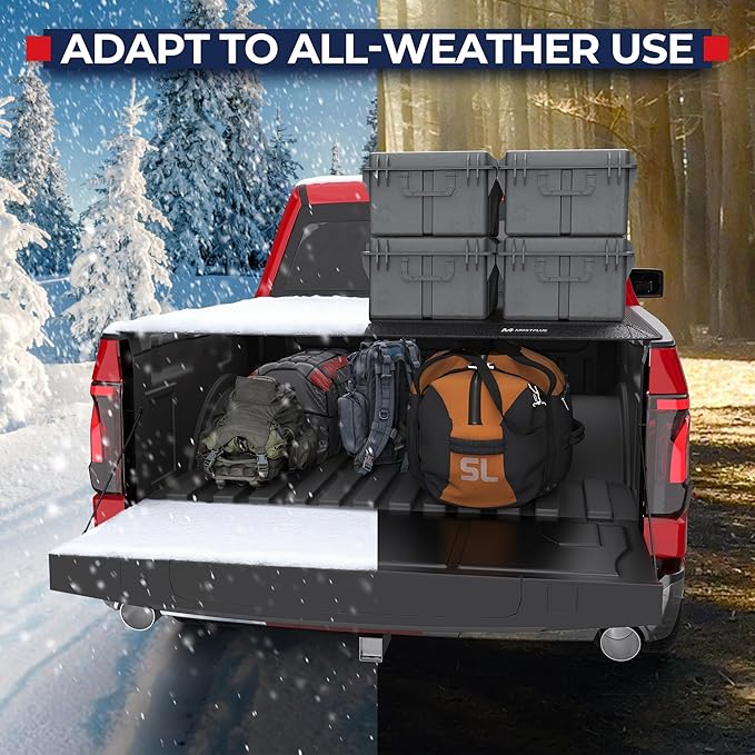 MOSTPLUS Tri-Fold Soft Folding Truck Tonneau Cover Compatible with 2004 2005 2006 2007 2008 Ford F150 F-150 (Excl. 2004 Heritage) Styleside 3 Fold On Top (5.5 FT)