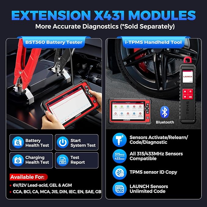 LAUNCH X431 CRP919E OBD2 Scanner, 2025 Bidirectional Scan Tool As CRP919EBT, ECU Code, 35+ Services, Active Test, All System Diagnose, CANFD & DOIP, FCA SGW, Android 10.0, 160+ Brands, 2 Year Update