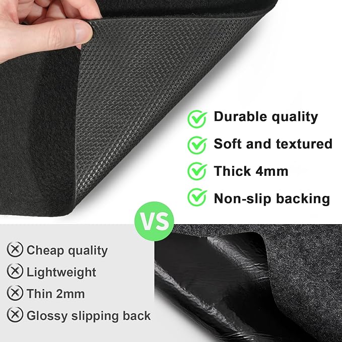 Golener Oil Spill Mat - 36”x59” Garage Floor Mat for Under Car, Absorbent Oil Mat, Rubber Floor Mats, Waterproof, Contain Liquid, Protect Garage Surface from Spills, Reusable, Washable, Durable, Black