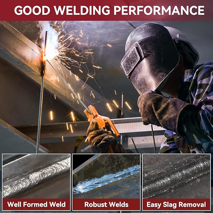 ARCCAPTAIN E6011 Welding Rod 1/8" 10LB Carbon Steel Welding Sticks Electrodes, Welding Rods ARC Welding Equipment