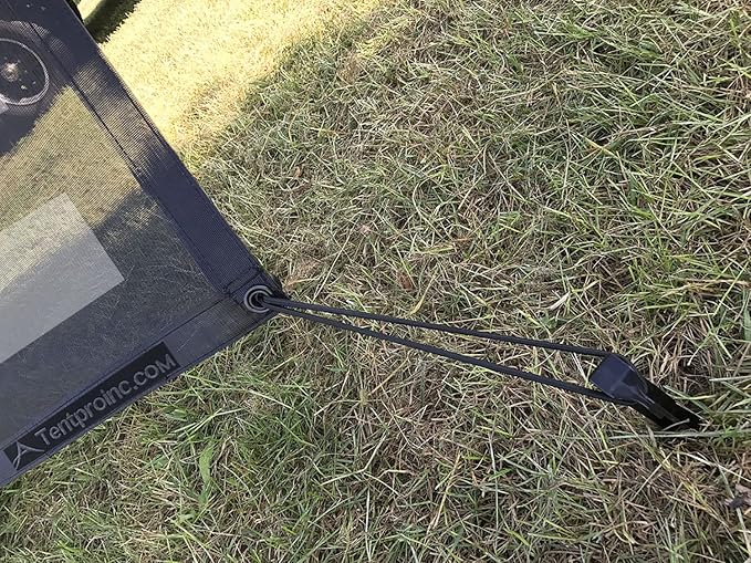 Tentproinc RV Awning Sun Shade Screen 7' X 15' 3'' (American Flag) Black Mesh Sunshade Camper Trailer Awning Shade Screen UV Blocker Completed Kits