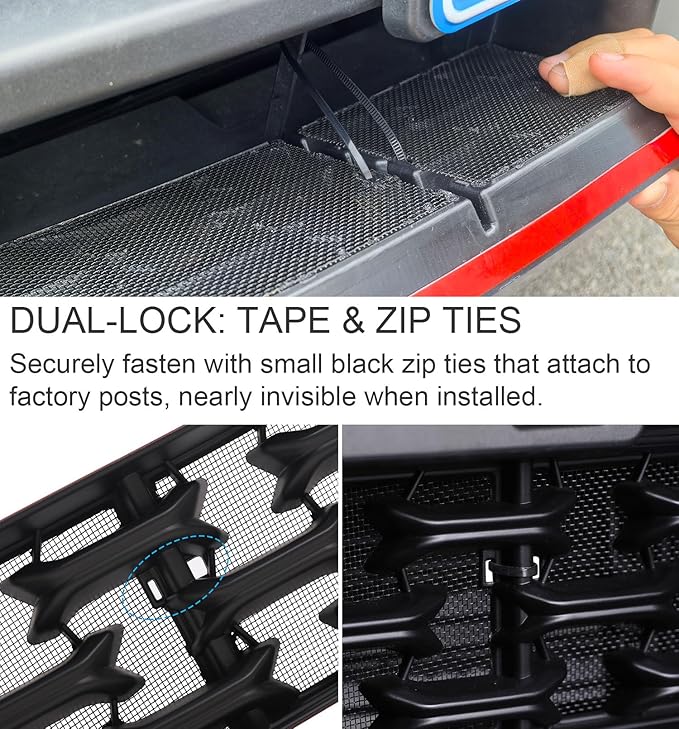 Matte Black 2nd Gen Grill Inserts Fit for Mazda CX50 CX-50 Hybrid 2025 2024 2023 All Models, Water Tank and Radiator Protector Front Bumper Grille Mess for 2026 Mazda CX 50 Accessories