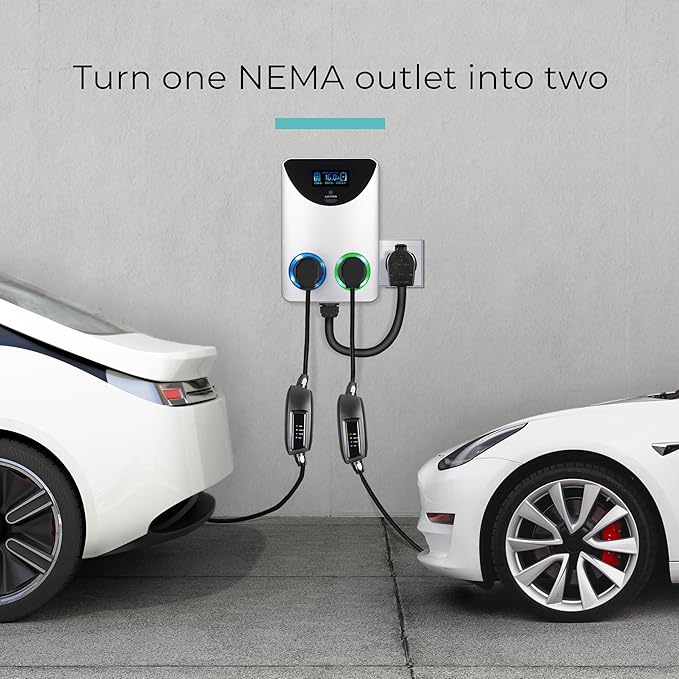 Lectron NEMA Socket Splitter - Power Your EV Charger and High-Powered Appliance from The Same Outlet (NEMA 10-30 to NEMA 10-30 / NEMA 10-30 Splitter)
