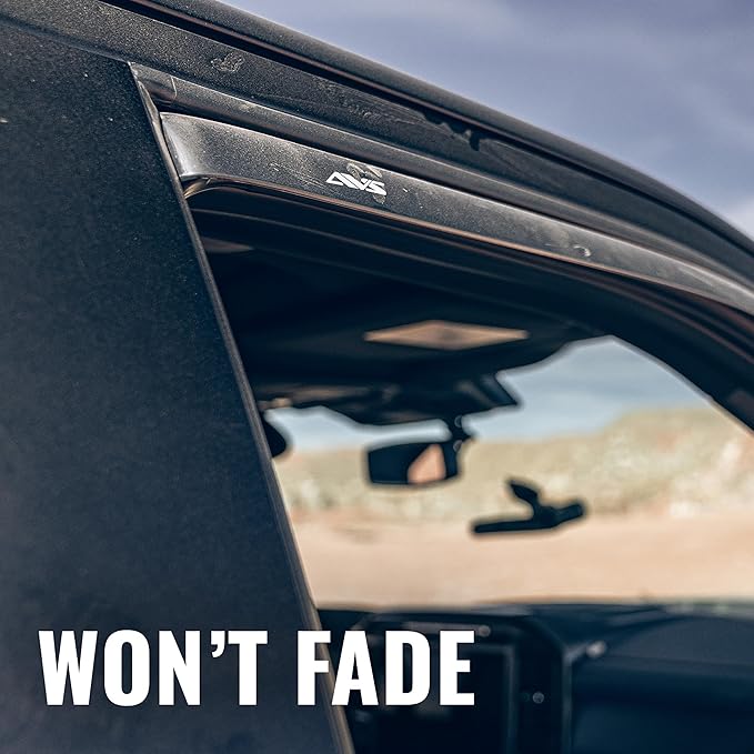 Auto Ventshade [AVS] in-Channel Rain Guards for 2019-2024 Dodge Ram 1500 (Classic Body Only), Quad CAB ONLY; 2009-2018 Dodge Ram 1500, Quad CAB ONLY | Window Vent Visors, 4 pcs. - Smoke | 194101