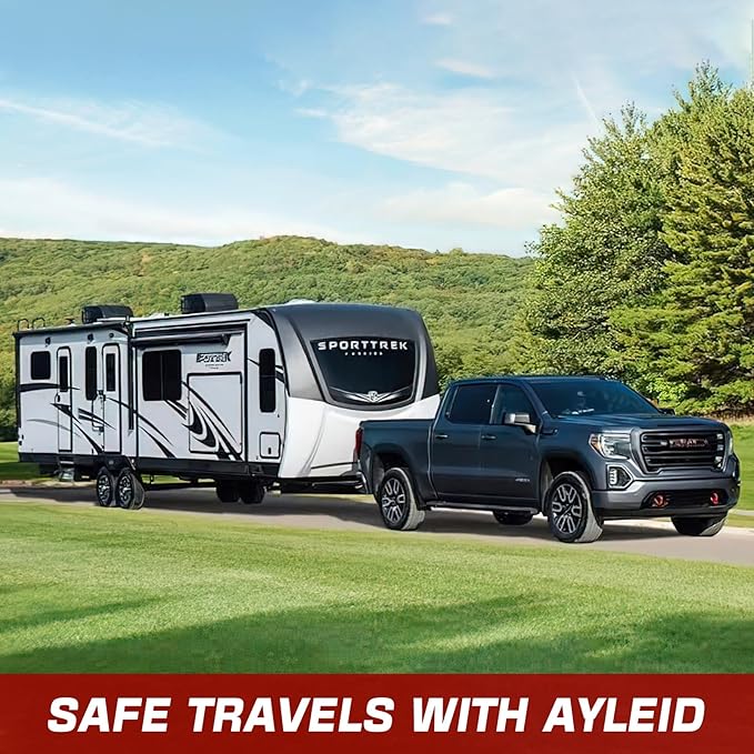 Ayleid Trailer Hitch Tri-Ball Mount with Hook&Pin&Rotatable Tow Shackle,Fits 2-in Receiver with 1-7/8-in,2-in,2-5/16-in Hitch Ball