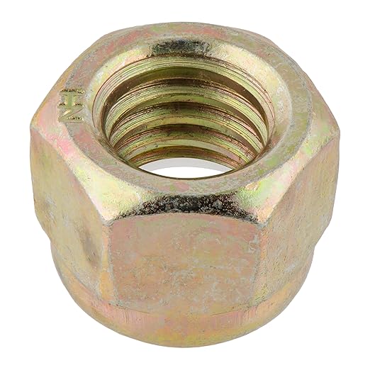 1/2"-13 (50 Pack) Grade 8 Nylon Insert Locknut Yellow Zinc by Makers Bolt