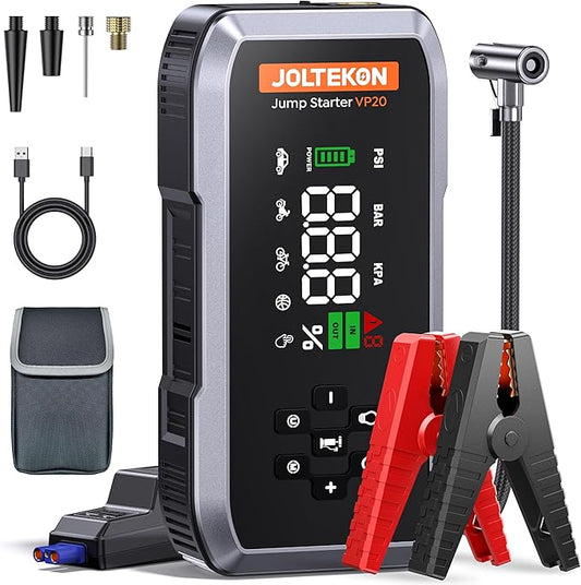 Car Jump Starter with Air Compressor 150PSI, 4500A Battery Jumper Starter Portable(9L Gas/8L Diesel), 12V Jump Starter with Auto-Pause Pump, Jump Box for Car Battery with 10-Safety Protection