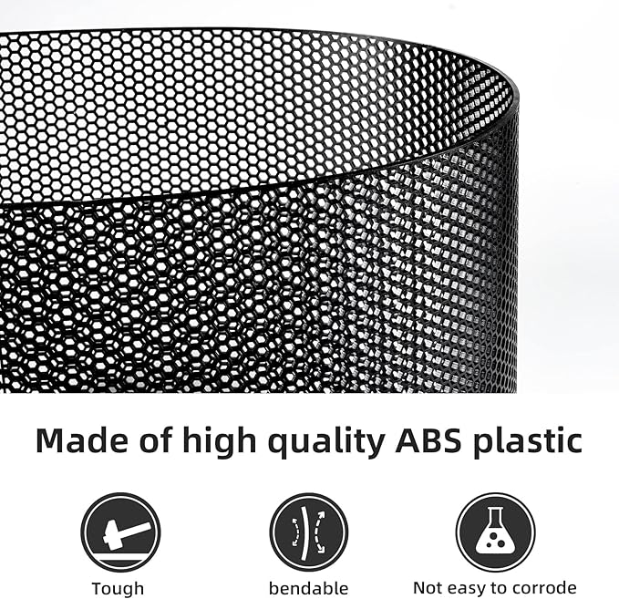 AggAuto 47"x16" ABS Plastic Universal Car Grill Mesh, Automotive Grille Insert Bumper Honeycomb Hole 10x10mm Grids Black