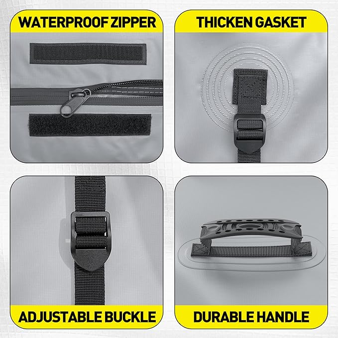 WILDROAD Hitch Cargo Carrier Bag 100% Waterproof 58.5" x 22" x 25" Hitch Cargo Bag 18.2 Cubic Feet Include 6 Reinforced Straps for Truck Pickup All Vehicle