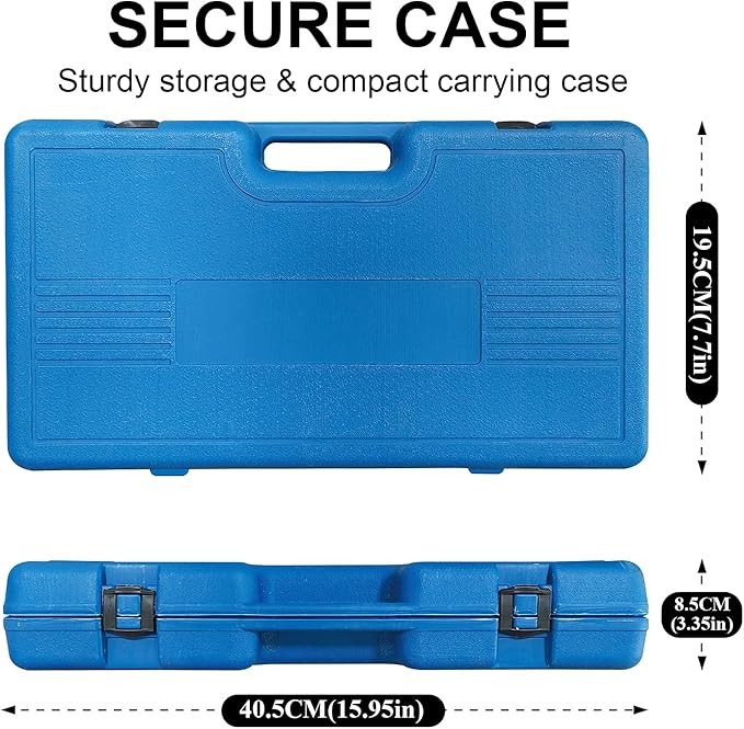 MacWork 19 Piece 1/2-Inch Drive Standard/Shallow Impact Socket Set, SAE, 3/8" to 1-1/2", CR-V&Cr-Mo Alloy Steel, 6-point Hex Radius Corner Design