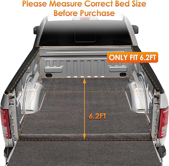 Nilight Soft Roll Up Truck Bed Tonneau Cover Compatible with Chevy Colorado/GMC Canyon 2015 2016 2017 2018 2019 2020 2021 2022 2023 2024 2025 6.2ft