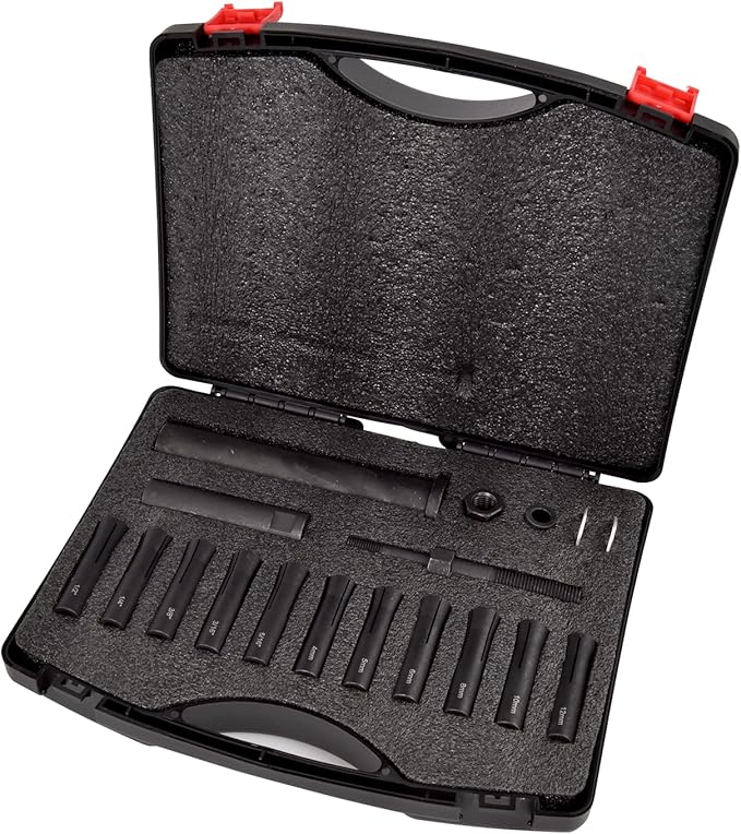 95400 in-Line Dowel Pin Puller Master Set Includes Both SAE and Metric Collets, Efficient Dowel Pin Removal Tool Reducing Work and Potential Hand Injuries