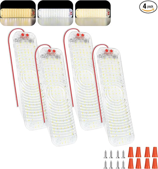 150LED 12V-30V RV Lights Interior, 12 Volt LED Lights with 3 Colors&Dimmable Brightness, Ultra Bright Ceiling Dome Light Fixture Interior for Van, Car, Camper, RV, Boat, Trailer(2700-6000K)