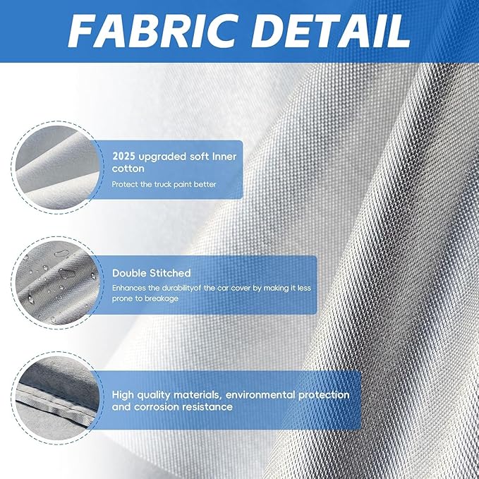 Truck Cover Fit Dodge Ram Dakota from 1999 to 2024, Waterproof All Weather Full Pickup Cover, Outdoor Sun UV Rain Dust Protection.(from US Warehouse, Arrive Within 3-7 Days)