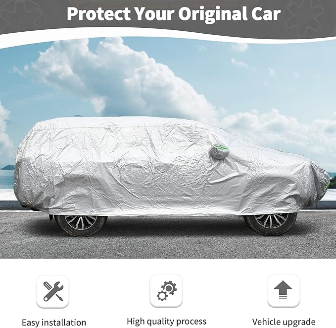 RT-TCZ for 4Runner Car Cover with Zipper Compatible with Toyota 4Runner 2010-2023 Exterior Protector Accessories