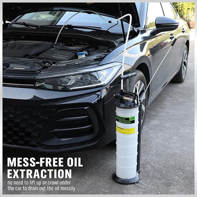 SWANLAKE 7 Liter Pneumatic/Manual Fluid Extractor Pump, Oil Changer Vacuum Fluid Extractor, Oil Change & Fluid-Change Tool