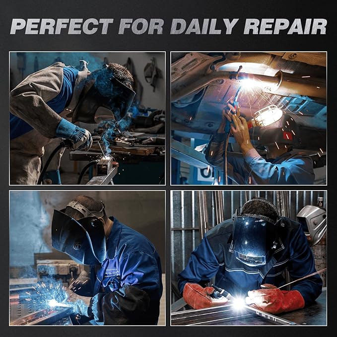 ARCCAPTAIN 160A MIG Welder 110V 220V 4 in 1 Welding Machine Gas MIG, Gasless MIG Flux Core Welder, Lift TIG, MMA Stick Welder, Welder Machine with Synergy for Beginner IGBT Inverter Portable Welder