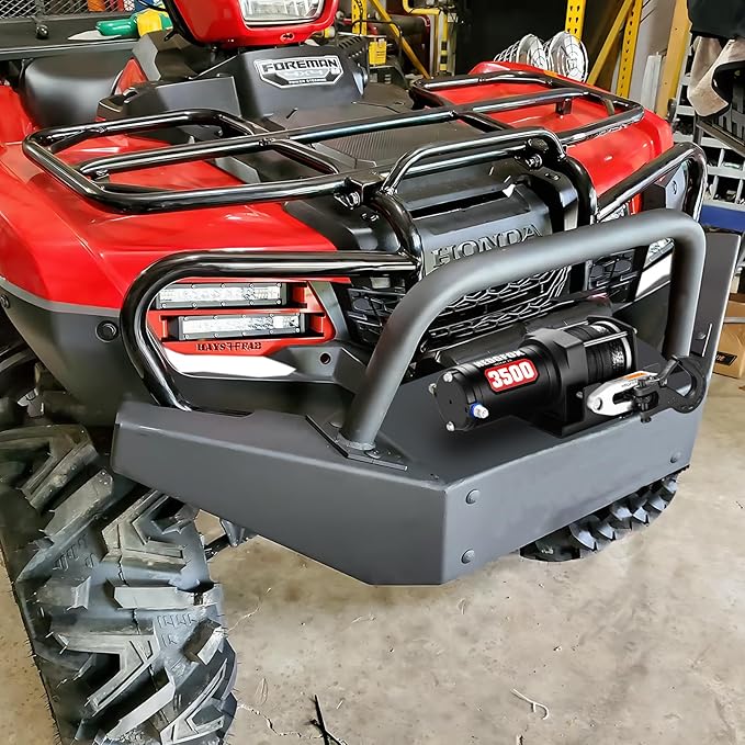 3500lb Electric Power Winch Kit Synthetic Rope Waterproof IP65 with Wireless Remote Control and Mini Rocker Switch for ATV UTV Towing, Off-Road Recovery Applications