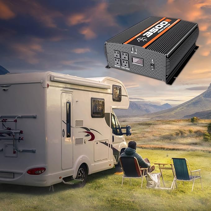 5500W Inverter 12V to 110V/120V Power Inverter Truck RV Solar Power Inverter 5000 watt Inverter 12V to 110V Converter with LCD Display