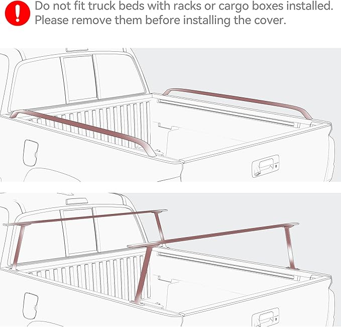 LEDKINGDOMUS Soft Quad Fold Truck Bed Tonneau Cover Fits for Dodge Ram 1500 2009-2025 (Incl. Classic & New), 5.7ft Bed (67") Without Rambox