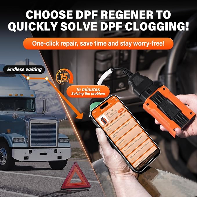 Regen Device and DPF Condition Detection, Compatible with Detroit Engines, Advanced Error Code Clearing and Regeneration