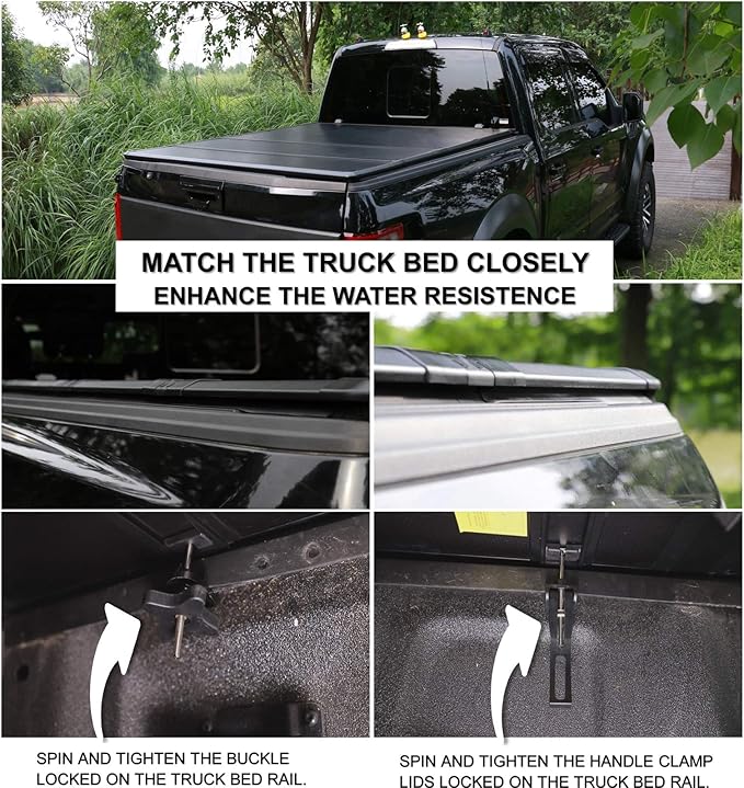 Mamoru Hard Tri-Fold 6.9' Tonneau Cover for 2020 2021 2022 2023 2024 2025 2026 Chevy Silverado GMC Sierra 2500HD 3500HD Pickup Truck Bed