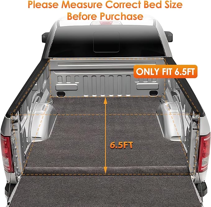 Nilight Soft Roll-Up Tonneau Cover Compatible with Toyota Tundra 2022 2023 2024 2025–6.5ft Truck Bed Cover