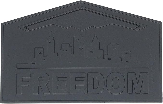 Freedom Emblem, Custom Metal Alloy B-2 Stealth Badge, Exterior Automotive Accessories, Universal Fit for Car, Truck, SUV (Matte Black)