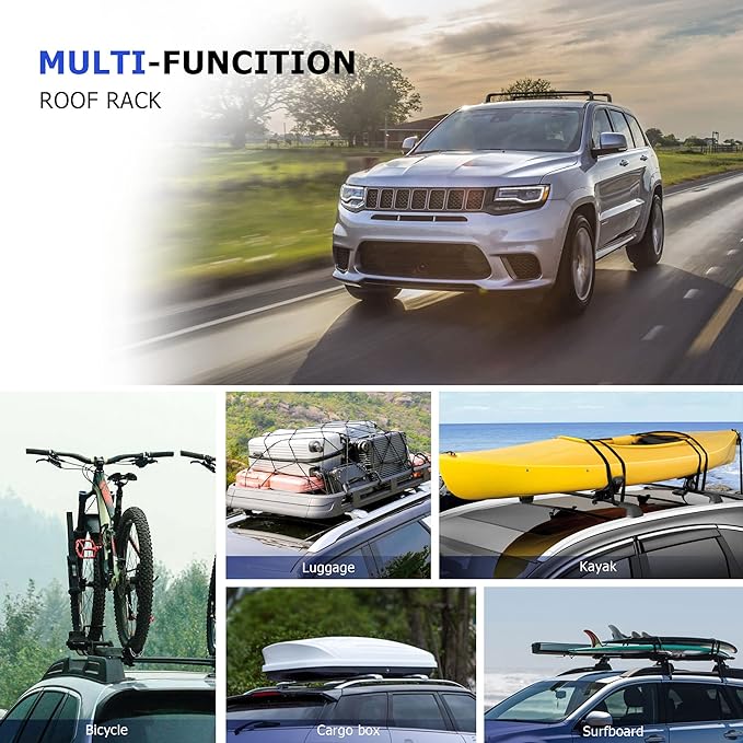 220LBS Roof Rack Cross Bars for 2011-2022 Grand Cherokee Altitude/SRT/Trackhawk, Aluminum Car Cargo Crossbars Rooftop Luggage Kayak Bicycles Canoe Carrier