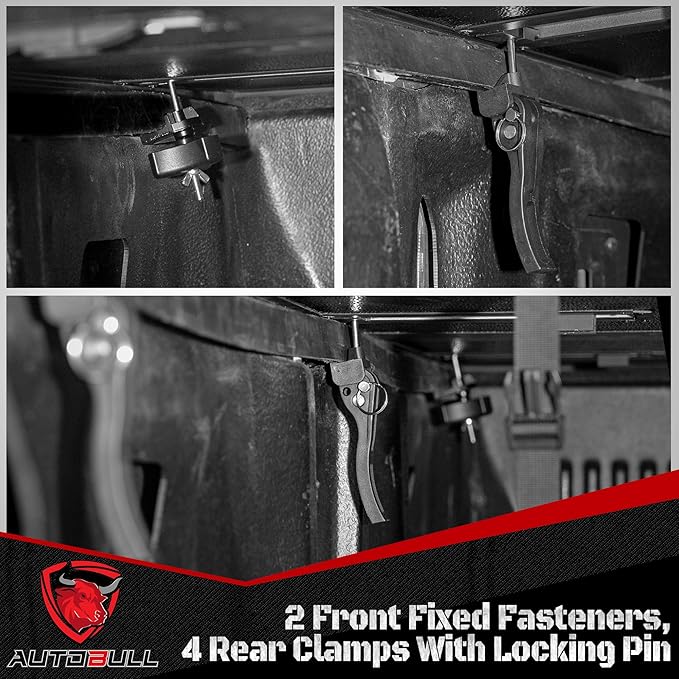 Hard Top Tri Fold tonneau Cover Compatible with 2022-2025 Toyota Tundra 5.5ft Bed, Alloy Steel and Fiberglass Made