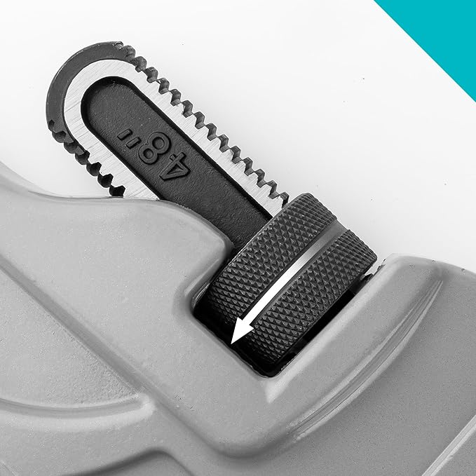 DURATECH 48-inch Heavy Duty Aluminum Straight Pipe Wrench, Adjustable Plumbing Wrench, Drop Forged, Exceed GGG standard