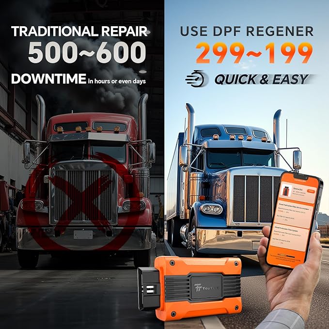 Regen Device and DPF Condition Detection, Compatible with Detroit Engines, Advanced Error Code Clearing and Regeneration