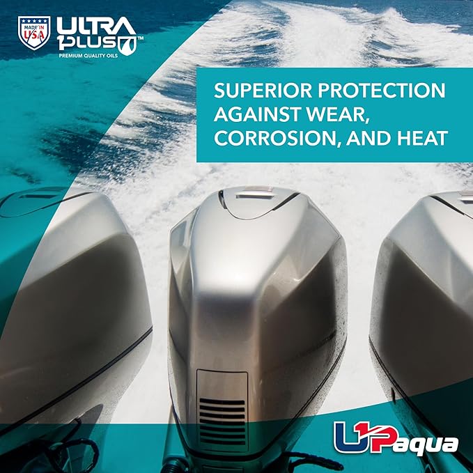 ULTRA 1PLUS U1P-Aqua SAE 25W-40 Synthetic Blend 4T Marine Engine Oil NMMA FC-W (Gallon)