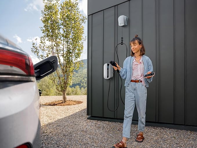 CleverCharge CR-111A Automatic EV Charger Cable Retractor, Wall-Mounted Cable Management System for 16-22mm/0.63-0.9" Diameter EV Charging Cables, Compatible with J3400 (NACS) / J1772 PHEVs