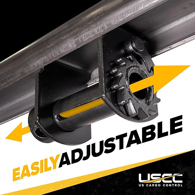 US Cargo Control Steel Winch Track for Sliding Winches (2 Pack), Durable Sliding C-Track Rail for Flatbed Trailer, 6 Feet Each, Weld-On Bottom Mount Application for Easy Cargo Tie Down, Made in USA