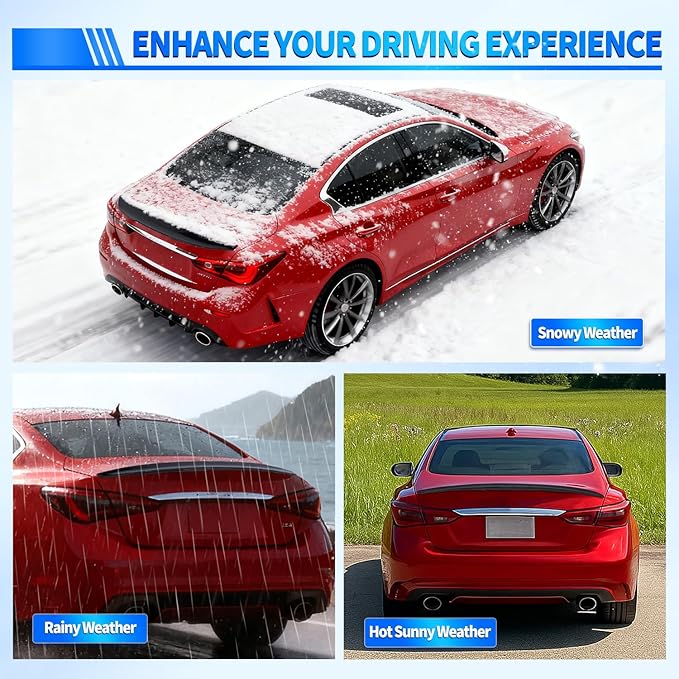 Nilight Spoiler Fit for Infiniti Q50 4 Door Sedan 2014 2015 2016 2017 2018 2019 2020 2021 2022 2023 2024 Spoilers for Cars Rear Spoiler Wing ABS Rear Trunk Lip Accessories No-Drill, Glossy Black