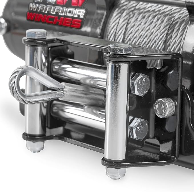 Warrior Winches Ninja 3500 lbs - Premium 12V Electric ATV/UTV Winch with Steel Cable, Compact and Powerful 12 Volt ATV Winch - Comes with Wireless Remote - Perfect for ATV, UTV, Boat, Trailer