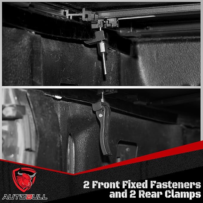 Soft Tri Fold tonneau Cover Compatible with 2017-2025 Honda Ridgeline 5'4'' Bed, Vinly Top Alloy Steel Structure