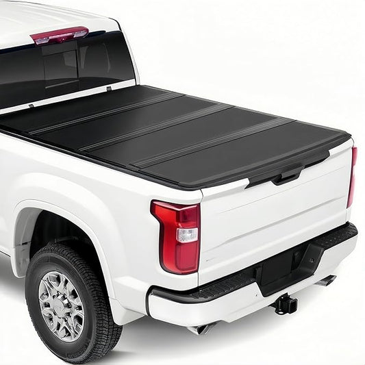 FRP Hard Quad-Fold Truck Bed Tonneau Cover Compatible with 2004-2025 Ford F150 & 2006-2014 Lincoln Mark LT | Styleside 6.5'/6.5 FT/ 79" Bed | Waterproof | Easy to Install & Use