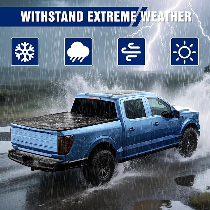 Low Profile Flip Up Truck Bed Tonneau Cover for 2015-2026 Ford F150 | F150 Lightning 5' 5" Bed (66")